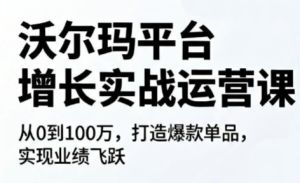 沃尔玛平台增长的实战运营课-资源宝库