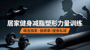 抖音健身热门短视频教学:居家健身减脂塑形力量训练,精选独家,接商单或者健身私域-资源宝库