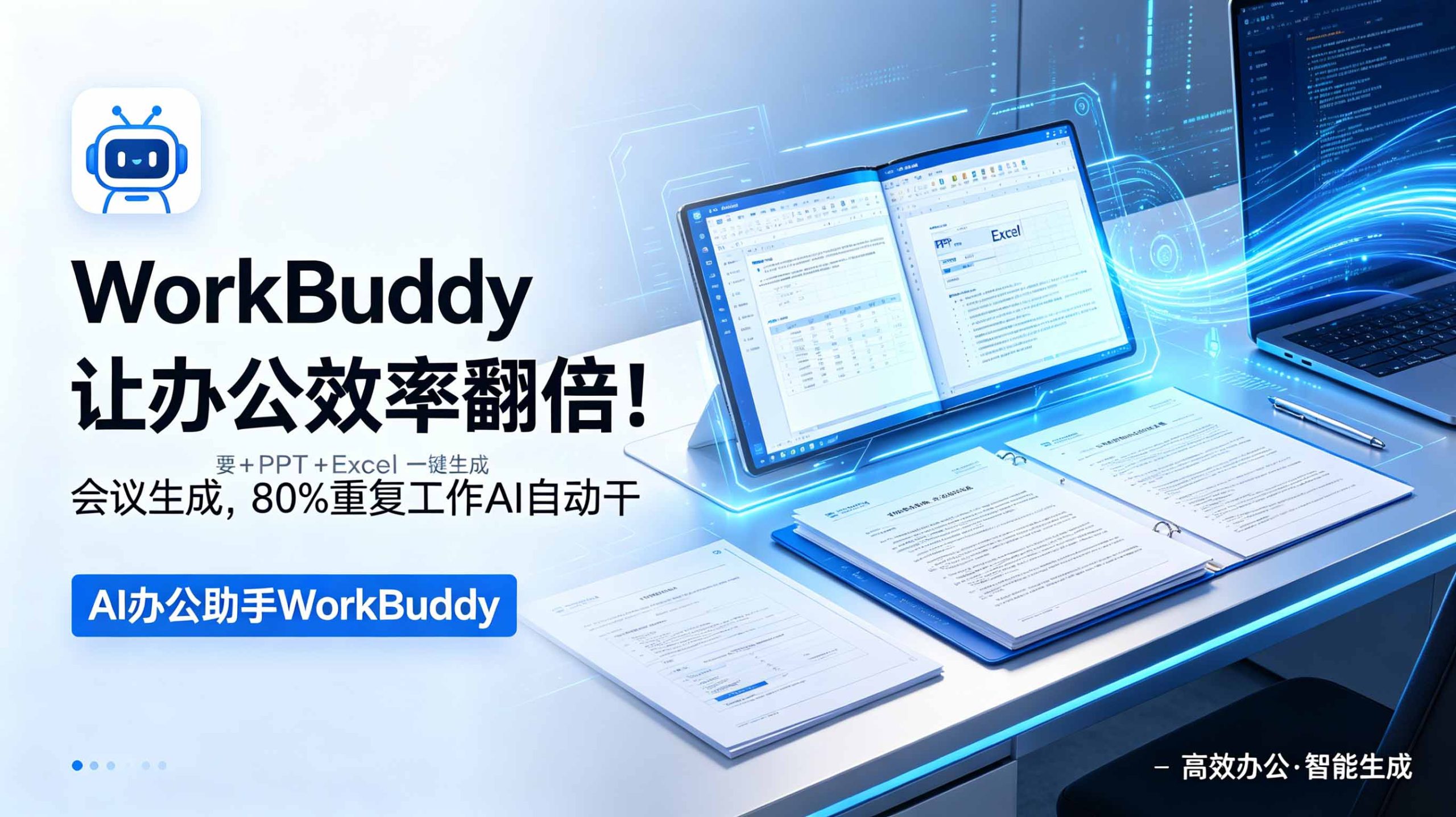 WorkBuddy让办公效率翻倍！会议纪要+PPT+Excel一键生成，80%重复工作AI自动干-资源宝库