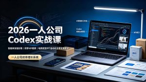 2026一人公司Codex实战课◆智能体技能封装|即梦API视频|电商视觉PPT自动化全套实操教学-资源宝库
