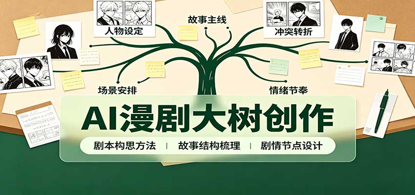 AI漫剧大树创作：剧本构思课程讲解，软件插件配置，配套工具资料完整梳理-资源宝库