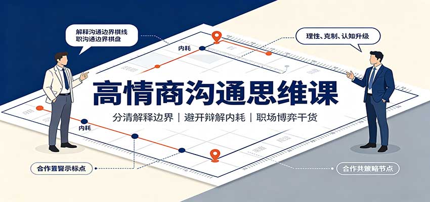 高情商沟通思维课:分清解释边界,避开辩解内耗,职场博弈干货-资源宝库