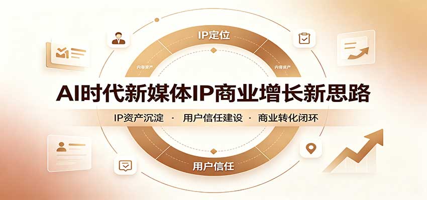 AI时代新媒体IP商业增长新思路：摒弃复杂运营套路，用极简思维打通获客路径-资源宝库