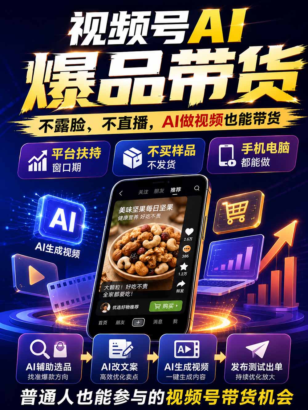 图片[2]-2026视频号AI爆品带货训练营-9月开课｜不露脸不直播，AI做视频发视频号，有人下单，你赚佣金，轻松单日佣金1000+-资源宝库