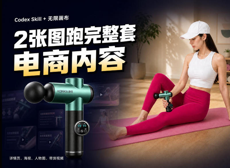 Codex+Skill+无限画布:两张图跑出一整套电商内容-资源宝库
