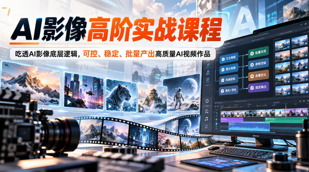 AI影像高阶实战课程，吃透AI影像底层逻辑，可控、稳定、批量产出高质量AI视频作品-资源宝库