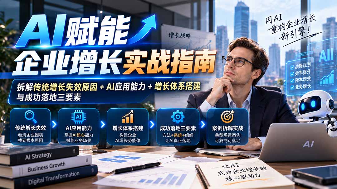 【无水印】AI赋能企业增长实战指南：拆解传统增长失效原因+AI应用能力+增长体系搭建与成功落地三要素-资源宝库