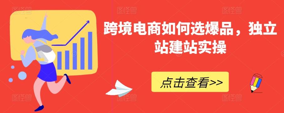 跨境电商如何选爆品，独立站建站实操-资源宝库