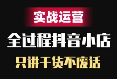抖音小店精细化实战运营，只讲干货不废话-资源宝库