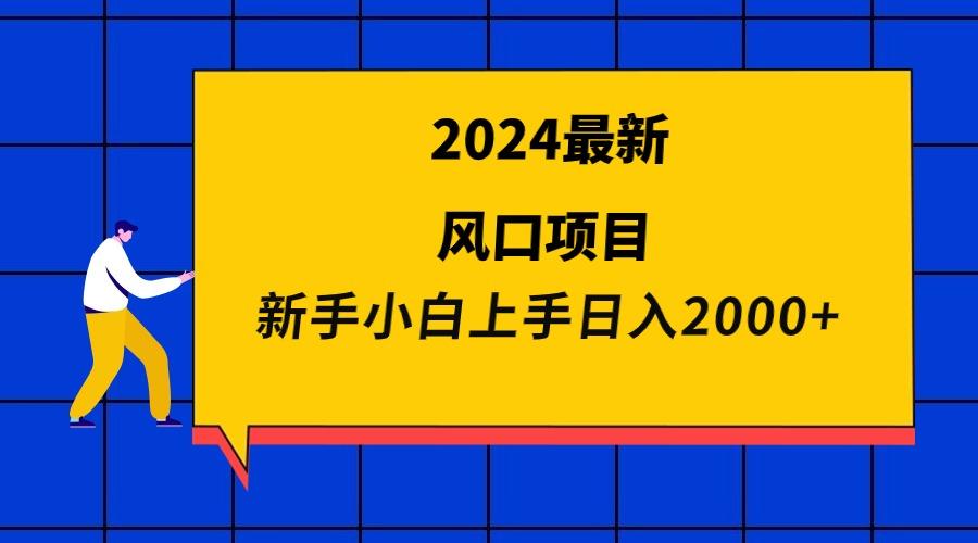 (9483期)2024最新风口项目 新手小白日入2000+-资源宝库