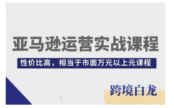 亚马逊运营实战课程，亚马逊从入门到精通，性价比高，相当于市面万元以上元课程-资源宝库