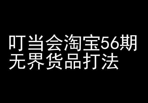 叮当会淘宝56期：无界货品打法-淘宝开店教程-资源宝库