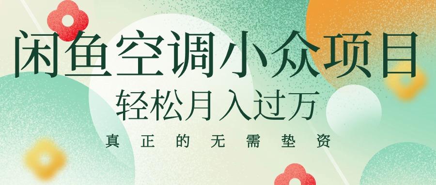 闲鱼卖空调小众项目 轻松月入过万 真正的无需垫资金-资源宝库