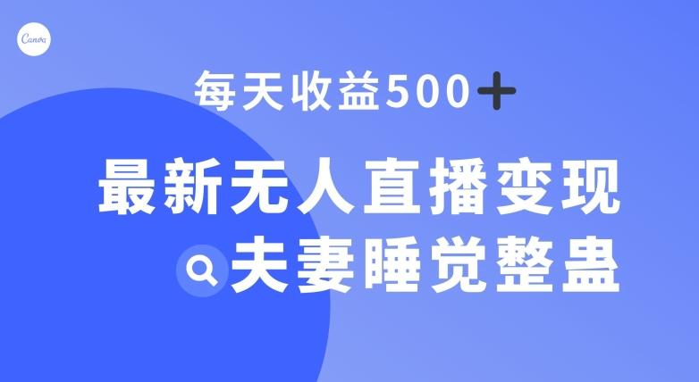 最新无人直播变现，夫妻睡觉整蛊，每天躺赚500+【揭秘】-资源宝库