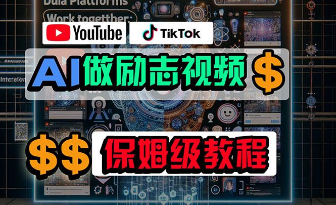 利用AI制作励志视频，在YouTube和TikTok赚钱，小白可做(附工具-资源宝库