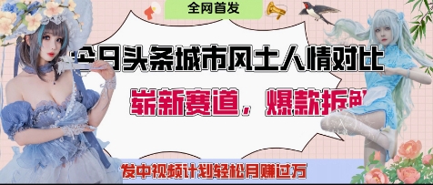 今日头条城市人文对比赛道,制造对立让粉丝站队,引发共鸣及自豪感,发中视频计划轻松月入过1W-资源宝库