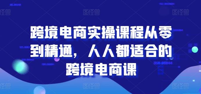 跨境电商实操课程从零到精通，人人都适合的跨境电商课-资源宝库