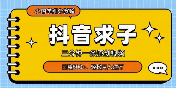 小国学细分赛道，三分钟一条原创视频，日赚500+，可矩阵复制-资源宝库