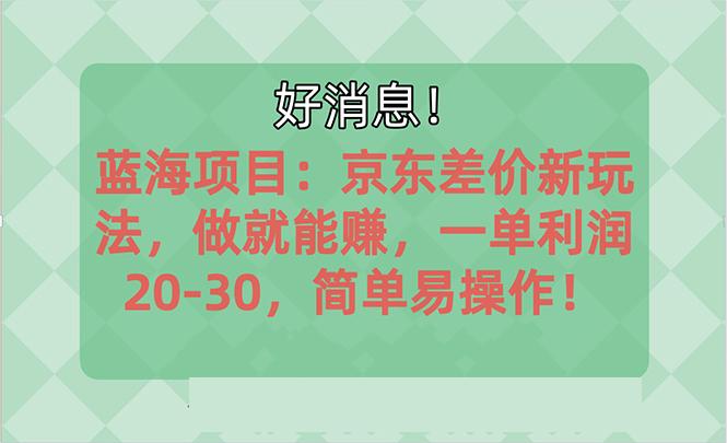 越早知道越能赚到钱的蓝海项目：京东大平台操作，一单利润20-30，简单…-资源宝库