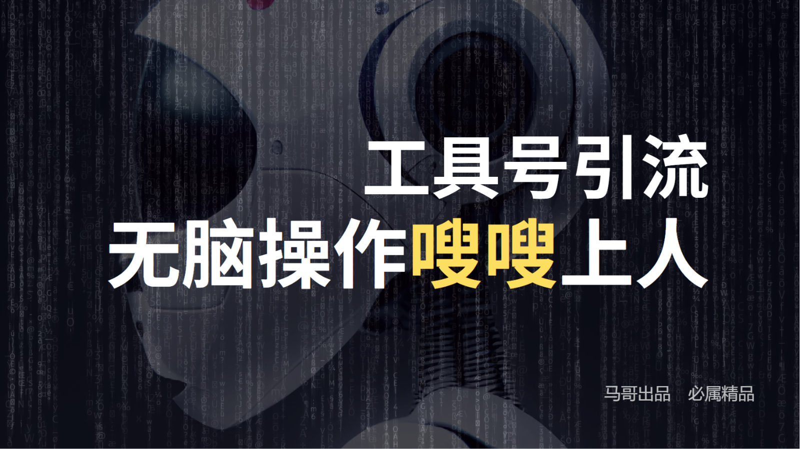 工具号高效引流法，嗖嗖上人，日引1000+，直接搬运，无脑操作-资源宝库