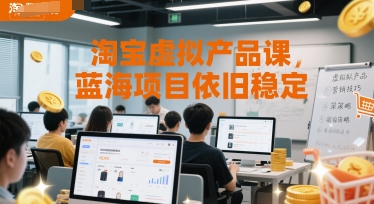 淘宝虚拟产品课,蓝海项目依旧稳定-资源宝库