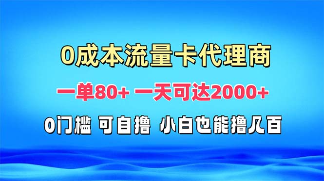免费流量卡代理一单80+ 一天可达2000+-资源宝库