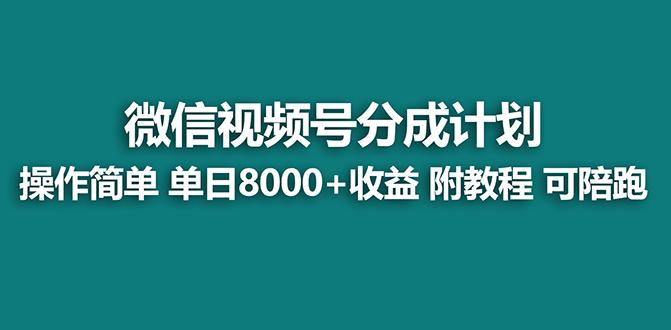 【蓝海项目】视频号分成计划最新玩法，单天收益8000+，附玩法教程，24年...-资源宝库