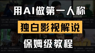 用AI做第一人称独白影视解说,手把手教学,保姆级教程-资源宝库