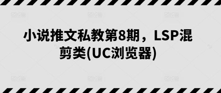 小说推文私教第8期，LSP混剪类(UC浏览器)-资源宝库