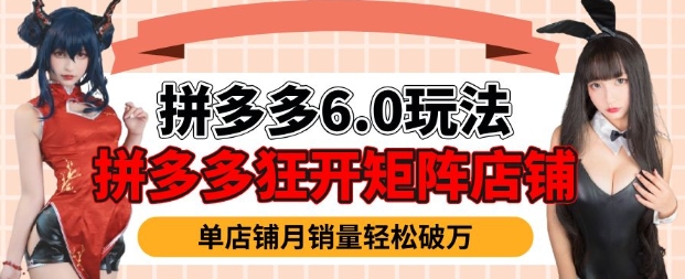 拼多多虚拟商品暴利6.0玩法，轻松实现月入过W-资源宝库