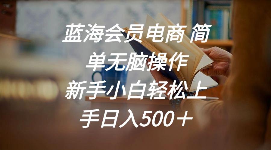 蓝海会员电商 简单无脑操作 新手小白轻松上手日入500＋-资源宝库