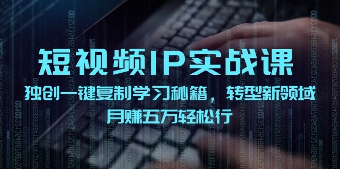 短视频IP实战课，独创一键复制学习秘籍，转战新领域，月赚五万轻松行-资源宝库