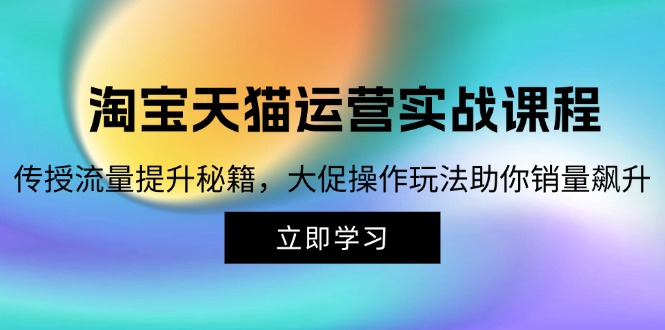 淘宝&天猫运营实战课程，传授流量提升秘籍，大促操作玩法助你销量飙升-资源宝库