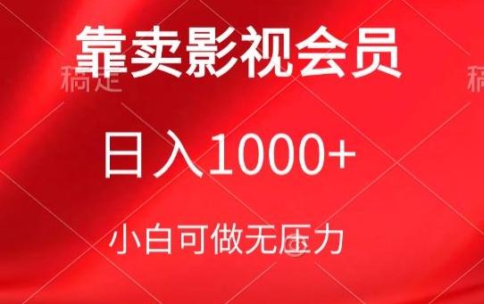 靠卖影视会员，日入1000+，落地保姆级教程，新手可学【揭秘】-资源宝库