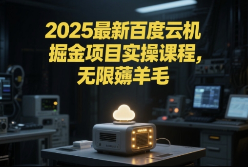 2025最新百度云机掘金项目实操课程单窗口保底5-10元月收益单窗口150+【揭秘】-资源宝库