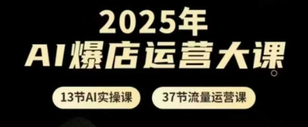 2025年AI爆店运营大课，13节AI实操课+37节流量运营课-资源宝库