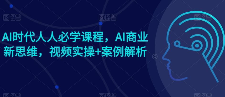 AI时代人人必学课程，AI商业新思维，视频实操+案例解析【赠AI商业爆款案例】-资源宝库