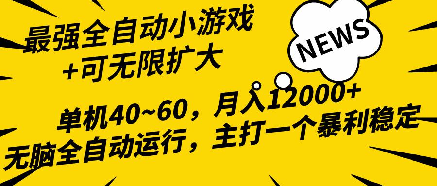 (10046期)2024最新全网独家小游戏全自动，单机40~60,稳定躺赚，小白都能月入过万-资源宝库