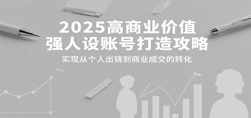 2025高商业价值强人设账号打造攻略，实现从个人出镜到商业成交的转化-资源宝库