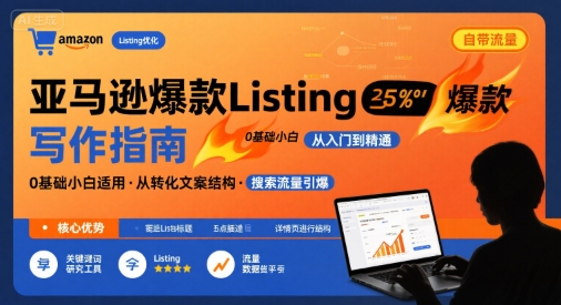 亚马逊爆款Listing写作方法,亚马逊0基础小白也能写爆款自带流量的Listing-资源宝库