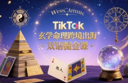 TikTok玄学命理跨境出海双语掘金课，手把手教你用命理知识精准直击海外用户痛点-资源宝库