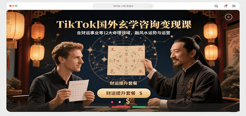 TikTok国外玄学咨询变现课，含财运事业等12大命理领域，融风水运势与运营-资源宝库