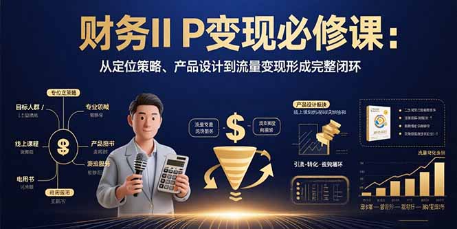 财务IP变现必修课：从定位策略、产品设计到流量变现形成完整闭环-资源宝库