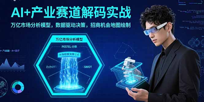 AI+产业赛道解码实战:万亿市场分析模型,数据驱动决策,招商机会地图绘制-资源宝库