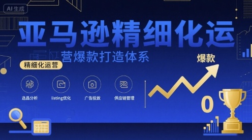 亚马逊精细化运营爆款打造体系，视频课+全套资料文档-资源宝库