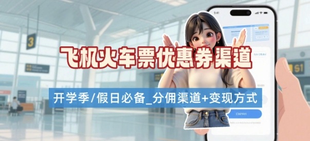 学生党必看！机票火车票优惠券申请渠道 + 项目打法，开学季节日速存-资源宝库