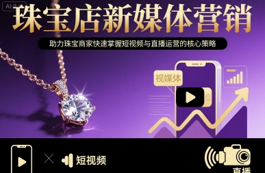 珠宝店新媒体营销，助力珠宝商家快速掌握短视频与直播运营的核心策略-资源宝库