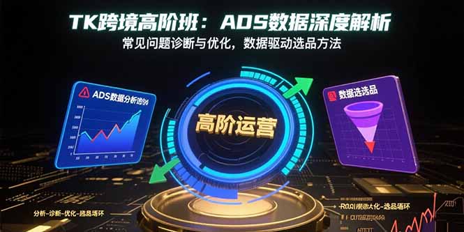 TK跨境高阶班：ADS数据深度解析，常见问题诊断与优化，数据驱动选品方法-资源宝库