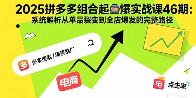 2025拼多多组合起爆实战课46期:系统解析从单品裂变到全店爆发的完整路径-资源宝库