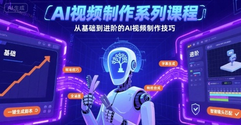 AI视频制作系列课程，从基础到进阶的AI视频制作技巧全涵盖-资源宝库